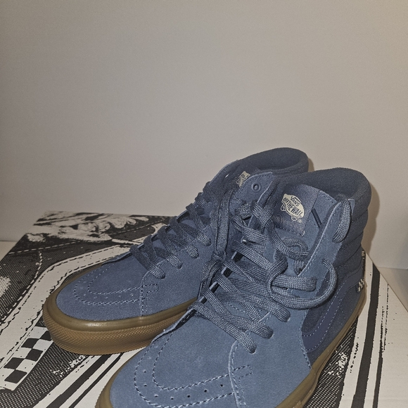 Vans Skate Sk8-Hi Vintage Shoe Blue - Picture 15 of 16
